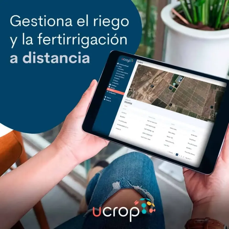 Sistema de control de riego y fertirrigación en línea para agricultura eficiente.