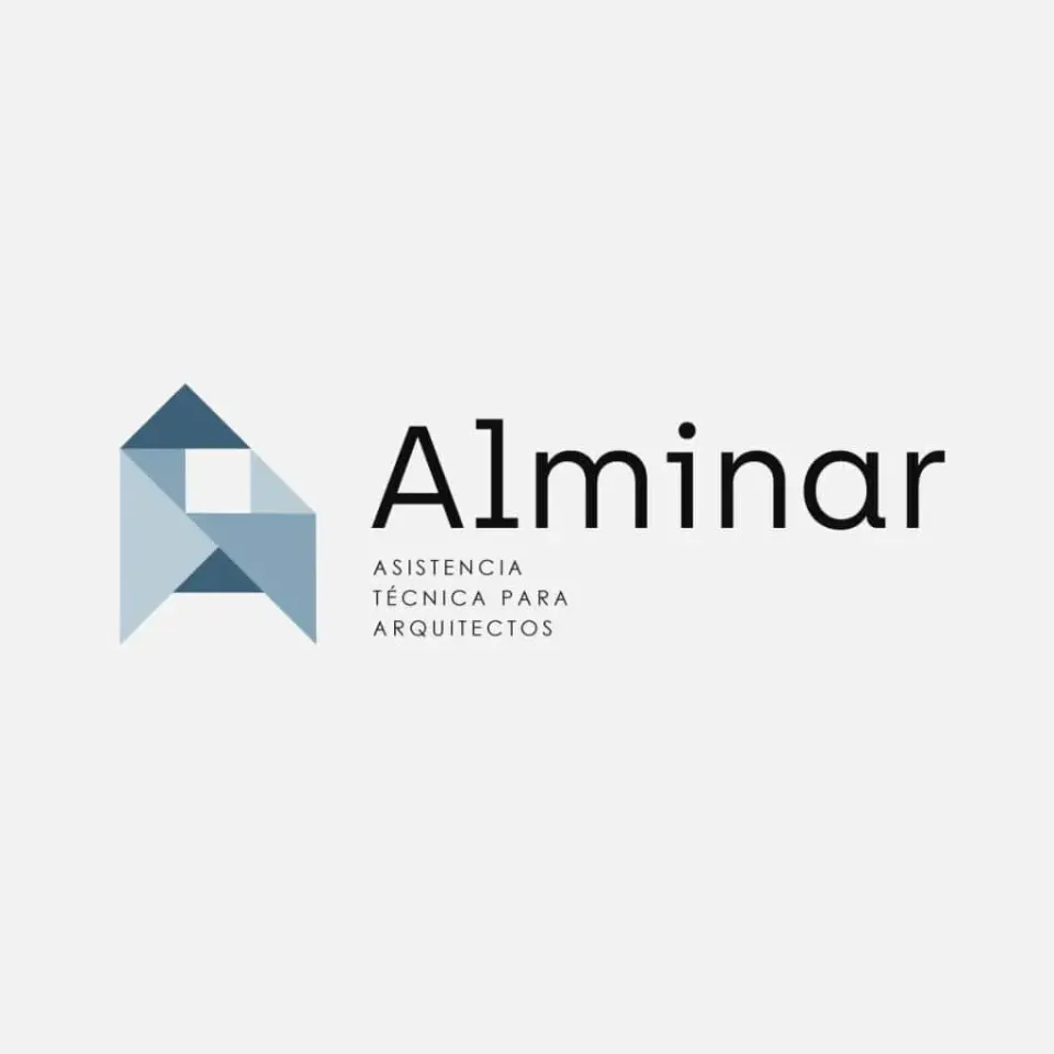 Logotipo de Alminar, firma de branding y diseño web para arquitectos.