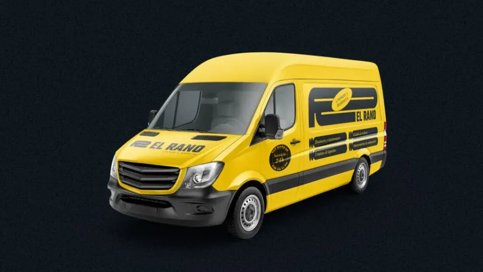 Vehículo de radio móvil El Rango en color amarillo para servicios de comunicación.