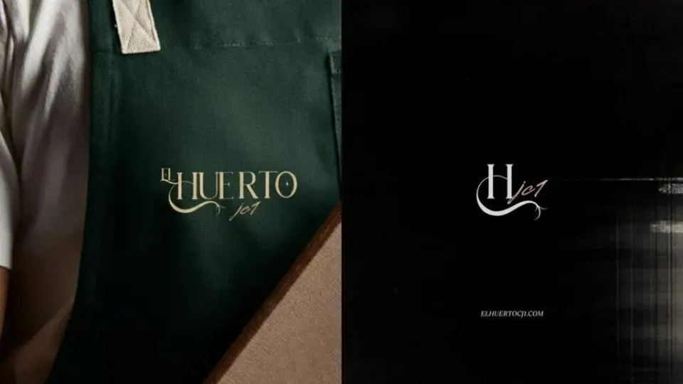 Branding lateral en El Huerto JC1, diseño elegante y moderno.