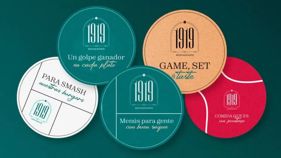 Logo de Restaurante 1919 con diseño moderno y elegante para branding y web.